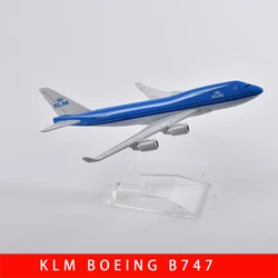 JASON TUTU 16cm Boeing747 KLM Royal Dutch Airlines aircraft Airplane Model Airplane Diecast Metal 1/400 Scale Planes