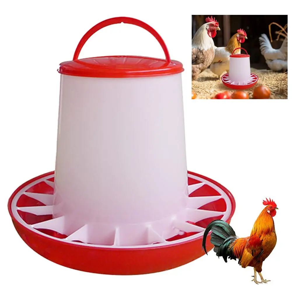 Cubo alimentador automático para pollos, dispositivo de alimentación para gallina, gallo, animales de granja, aves de corral, codorniz, Paloma, suministro de contenedores, 1KG