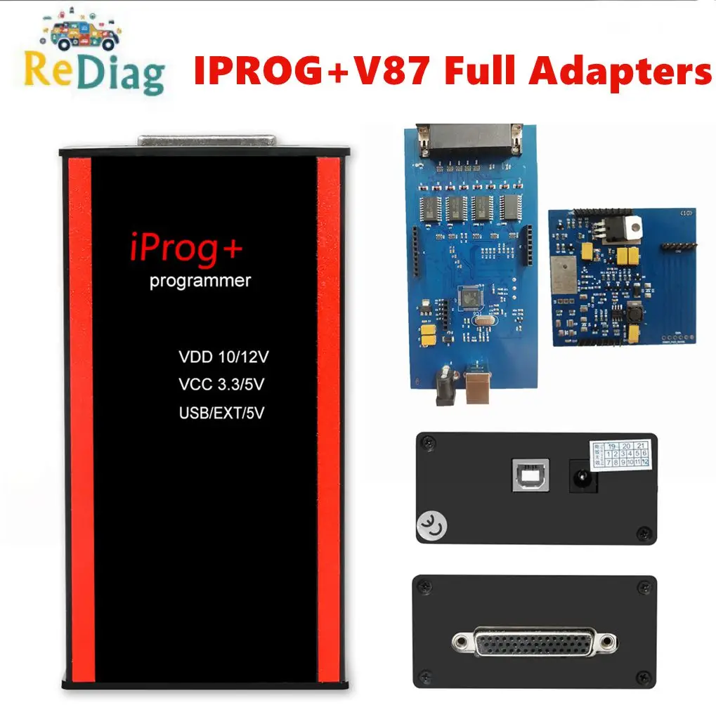 IPROG+ V87 Key Programmer 35080/160 Erase Adapter Odometer Airbag Reset Tool Iprog+ IMMO till 2020 Replace Digiprog3