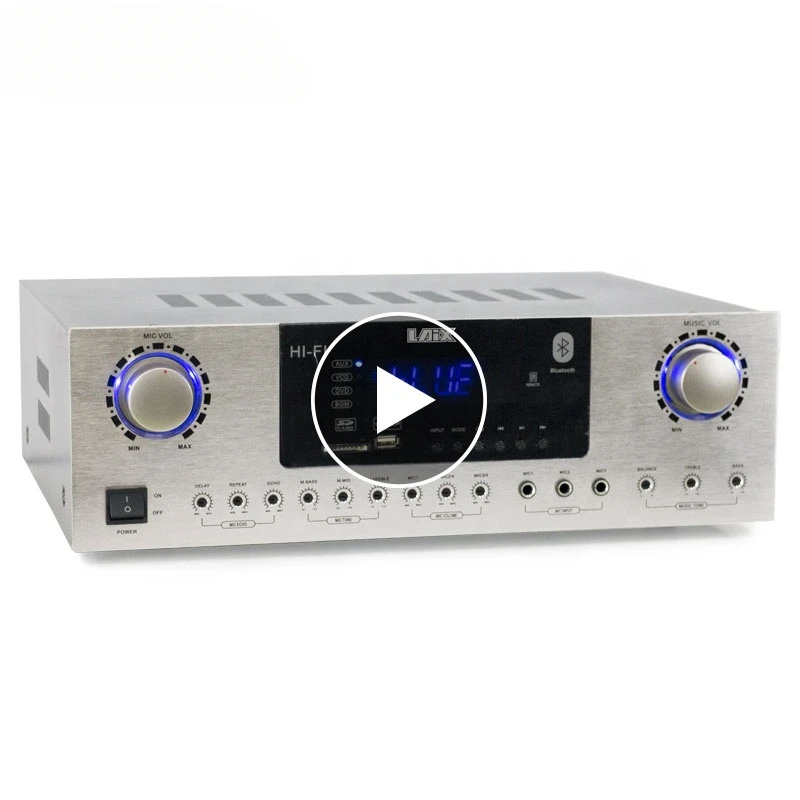 Home Theatre System Blue---tooth Audio Power Amplifiers for Sale Class D Amplifier 100 Watt 2 Channel Amplifier