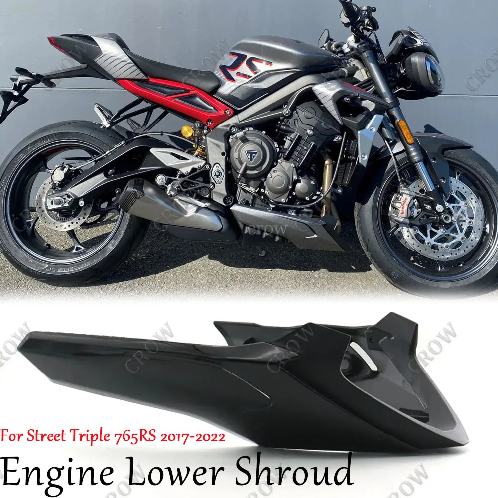 

Motorcycle Engine Lower Spoiler Body Bellypan Fairing Protector Guard Chassis Shield For Street Triple 765 RS 765RS 2017-2022