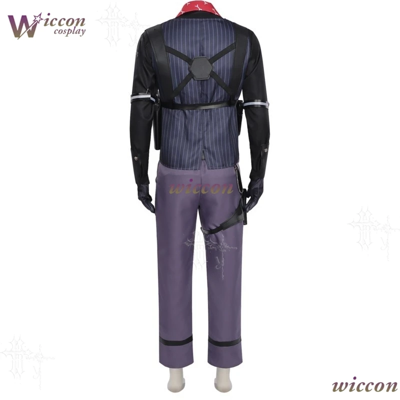 MoeMimic Anime Game Neverness To Everness Cosplay Skia Costume Furry Furrsuit Handsome Suit Coat Vest Pants Belt Bag Full Set view 4