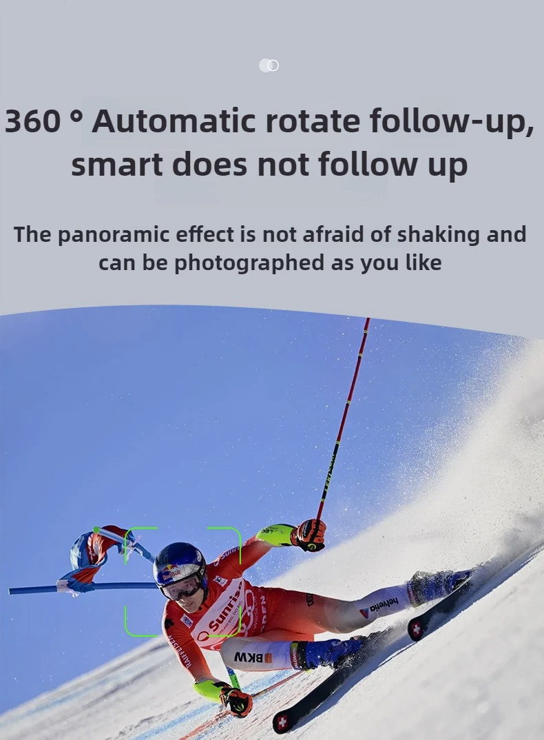360° Rotation Face Tracking AI Fully Automatic Tracking Gimbal Stabilizer for Phone iPhone Android Gesture Gimbal Stabilizer