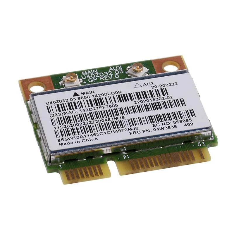 F68C BCM943142HM 용 듀얼 밴드 무선 네트워크 카드, 2.4G BT4.0 미니 PCI-E LAN 카드, 802.11b/g/n 지원