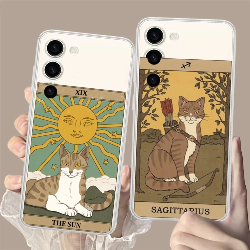 Tarot Mystery totem cat Phone Case for Samsung Galaxy S8 8S G950F G950 A91 A80 A73 5G A72