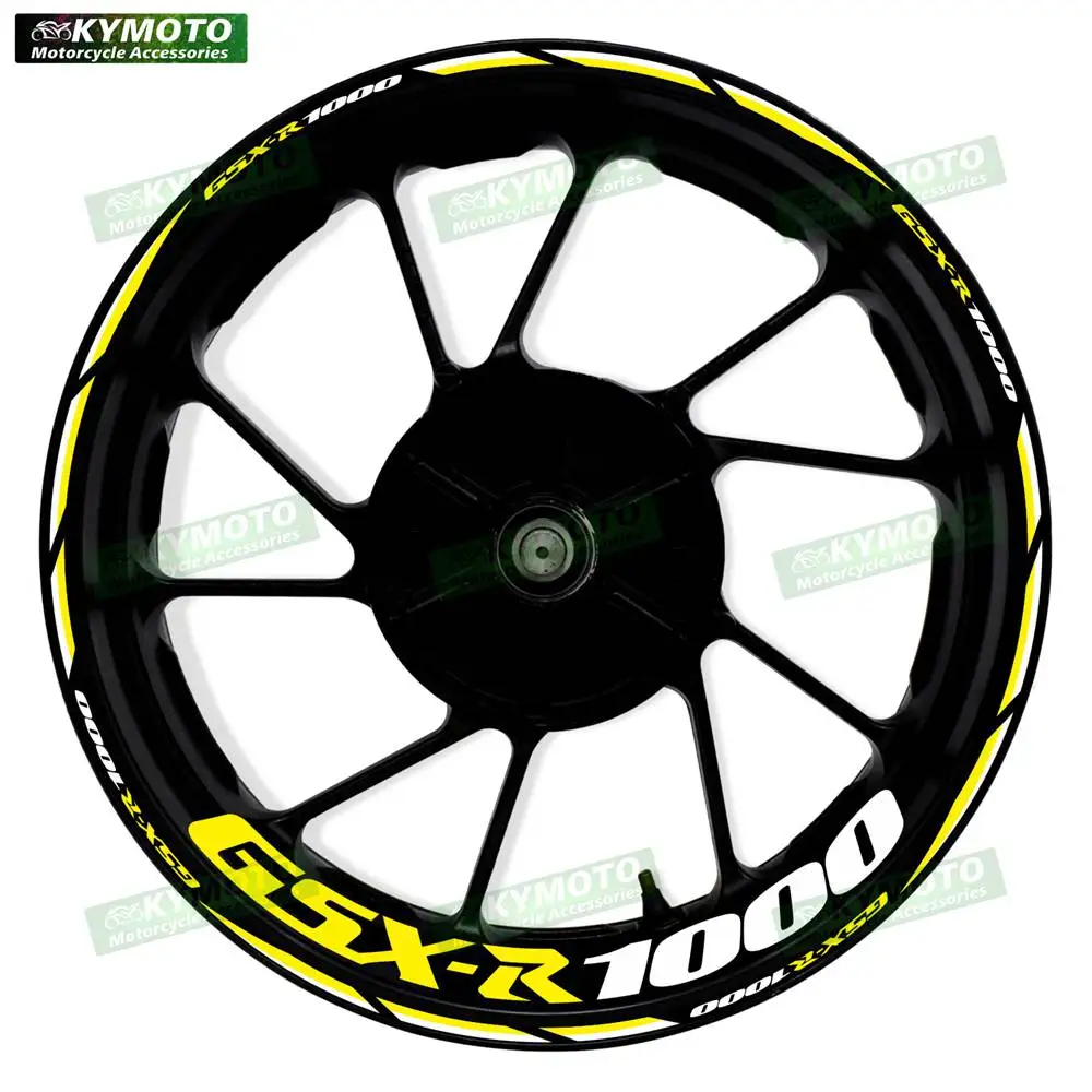 

For GSX-R1000 GSXR1000 motorcycle accessories 17 inch front and rear wheel stickers fairing rim reflective decals decoration