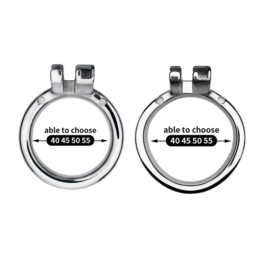 FRKO Stainless Steel Flat Negative Male Chastity Cage Cock Lock Penis Rings Bdsm Adult Games Sex Toys For Men Femboy Pleasure 18