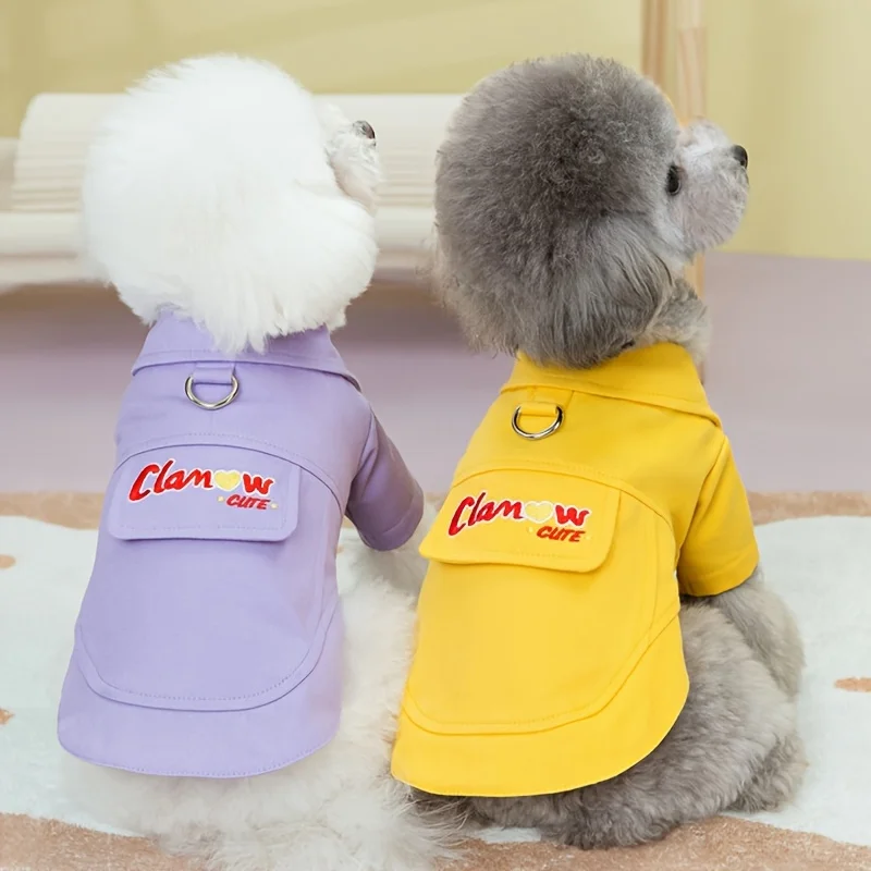 

Pet Dog Coat with D-Ring Spring Summer Dog Clothes for Small Medium Dogs Puppy Outfits Jacket Chihuahua Yorks Clothing