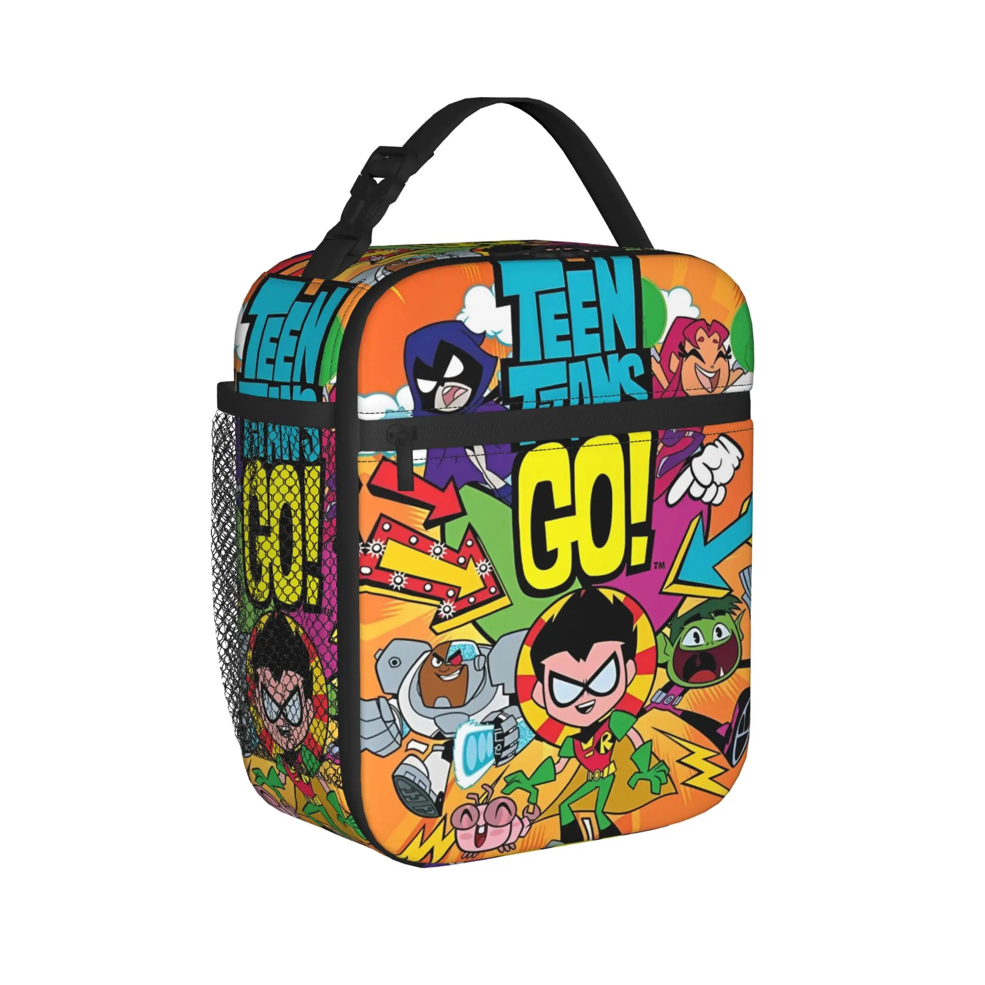 Teen Titans Go Insulated Lunch Bag High Capacity Meal Container Cooler Bag Tote Lunch Box Beach  Picnic Food Storage Bags