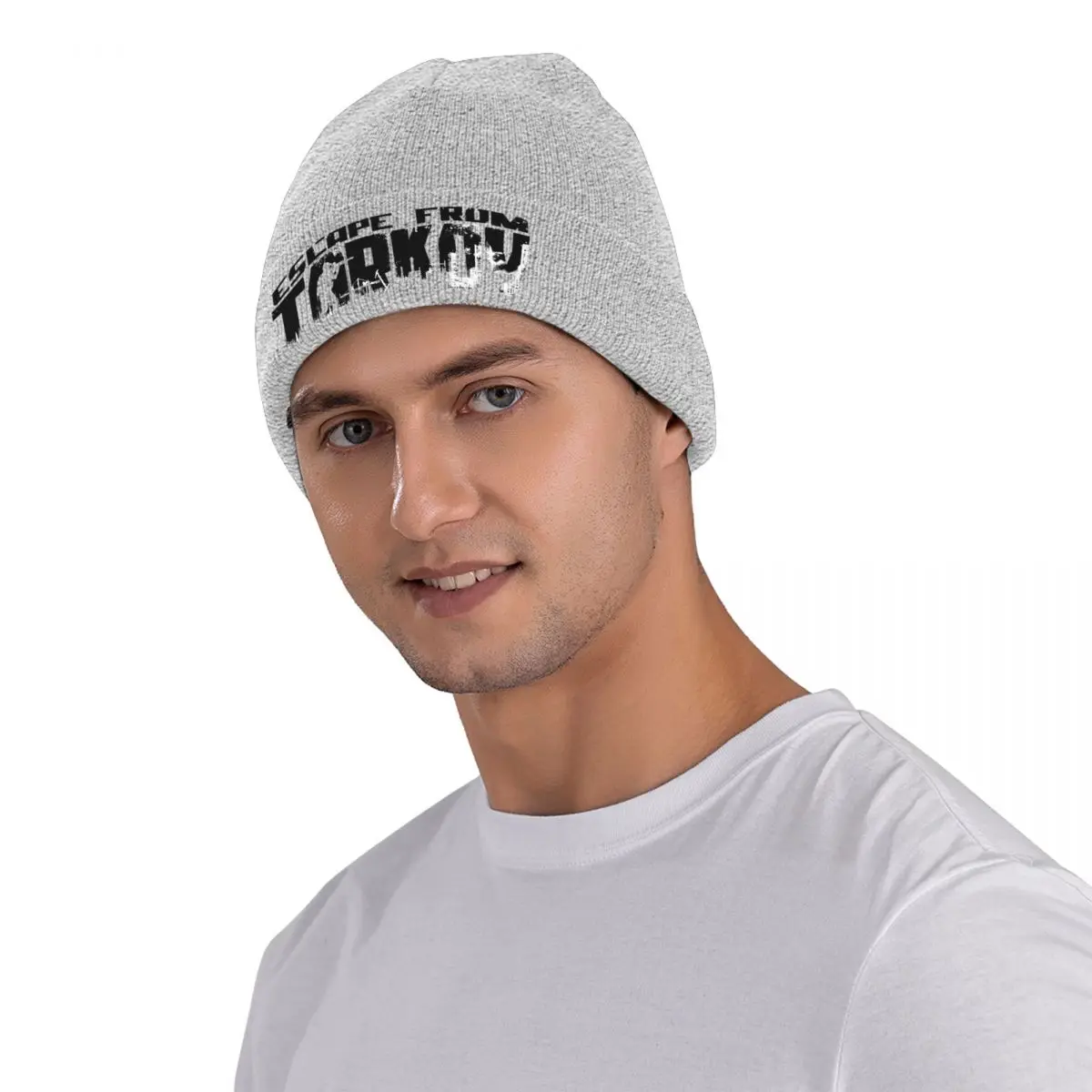 Escape From Tarkov Logo Bonnet Hats Survival Shooter Game Beanie Hats Skullies Beanies Winter Street Men Women Unisex Warm Caps