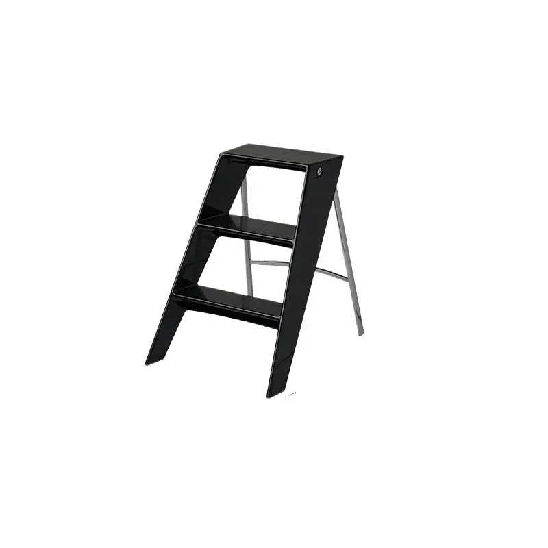 Nordic ladder frame, few corners on the sofa side, household folding multi-functional three-step herringbone ladder