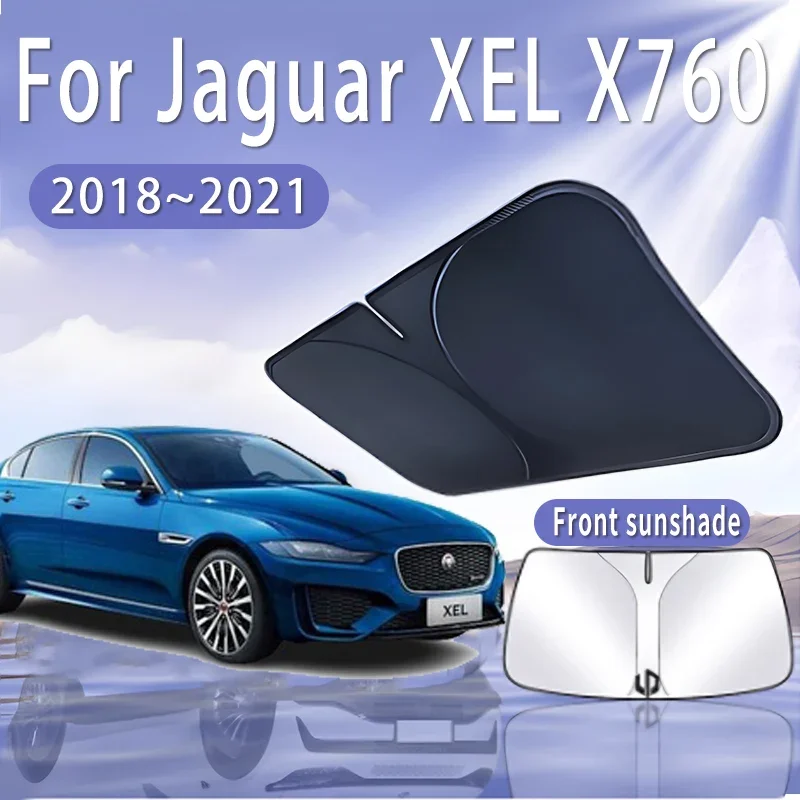 Car Sun Visor For Jaguar XEL X760 2018~2021 2020 LWB Front Windshield Sunshade Heat Insulation Summer Cooling Auto Accessories