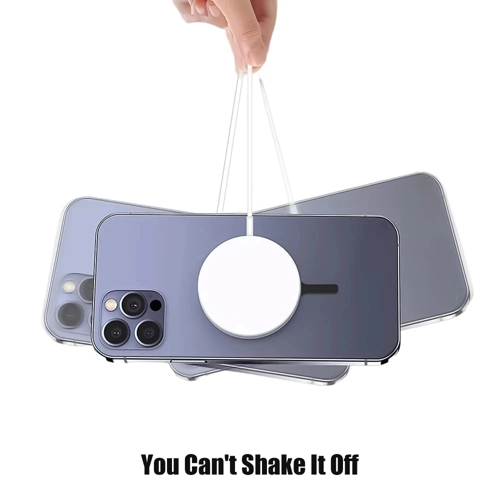 Anello adattatore magnetico adesivo magnetico universale adatto per iPhone Magsafe Anello con piastra metallica rotonda per cellulare con ricarica wireless