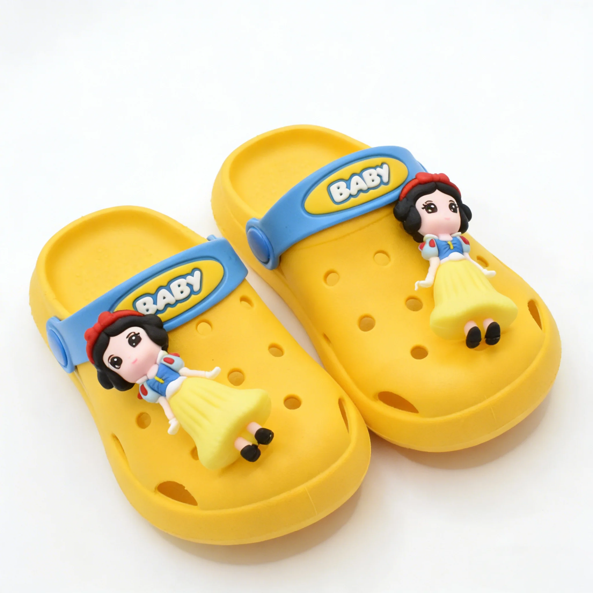 

Детские тапочки Disney, модная летняя обувь из ЭВА для детей, противоскользящие домашние тапочки с толстой подошвой, синие, розовые, размер 20-33