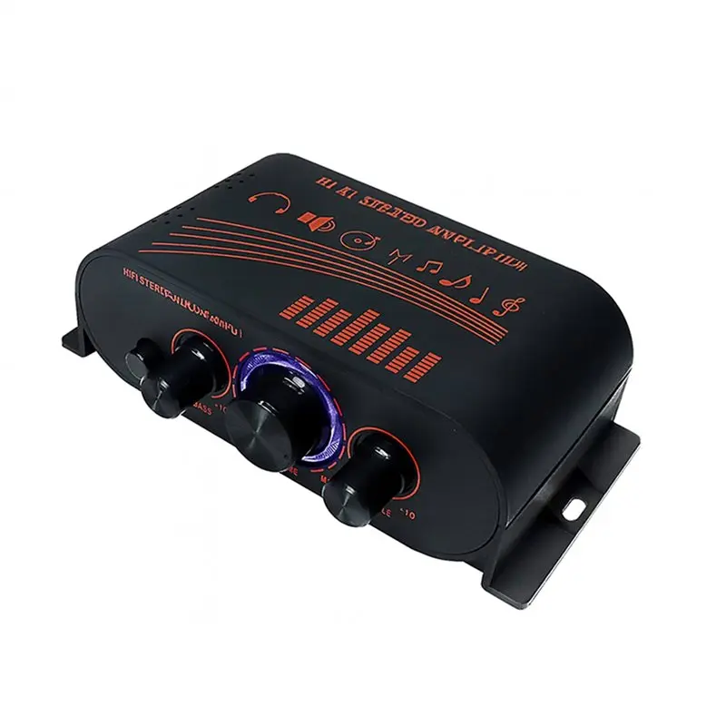 

CJSD-12V Стереоусилитель Mini Hifi с RCA-входом, 20 Вт x 2, автомобильный аудиоусилитель