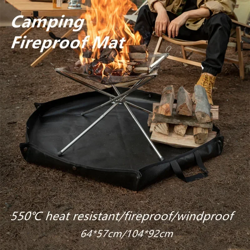 Hexagonal Folding Fireproof Mat Heat Resistant Insulation Pad Flame Retardant Anti-Flame Stove Picnic Camping Equipment Supplies