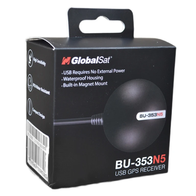 GlobalSat BU-353N5 USB GPS Receiver G-mouse BU353N5 Replace BU-353S4 BU353-S4 BU353S4 MediaTek AG3335MN GPS GLONASS BDS QZS SBAS