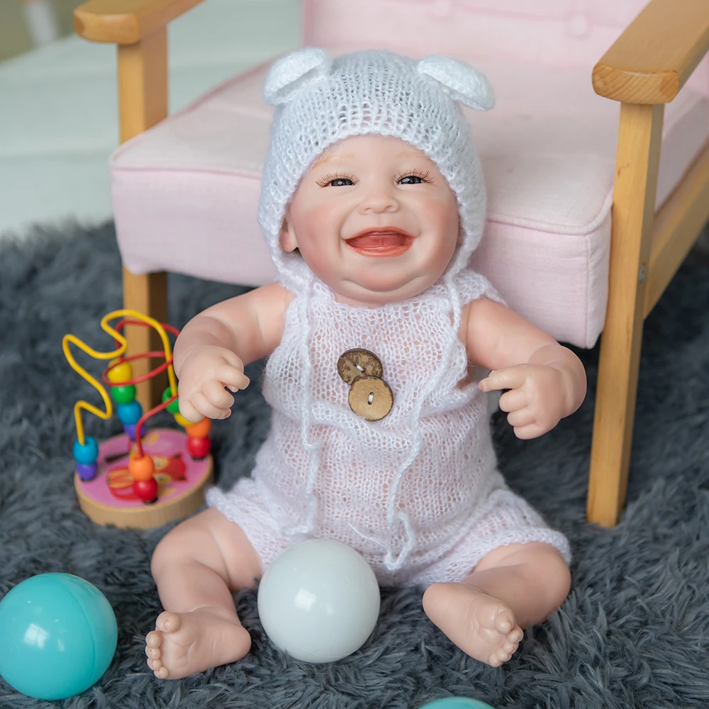 

19 Inch Realistic Reborn Baby Dolls Handmade Newborn Doll Full Silicone Body Doll