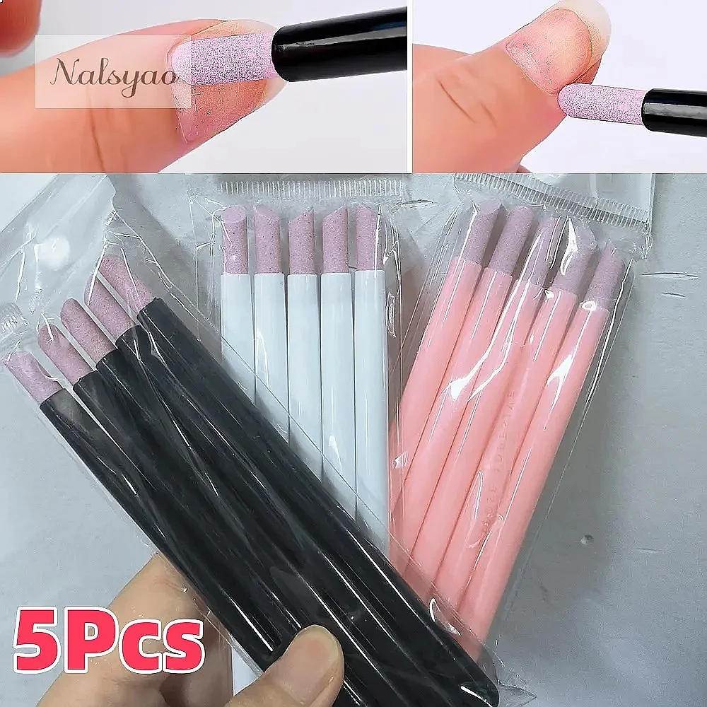 5Pcs Nail Art Quartz Grinding Pen Cuticle Remover Dead Skin UV Gel Polish Nail File Manicure Pedicure Care Tools