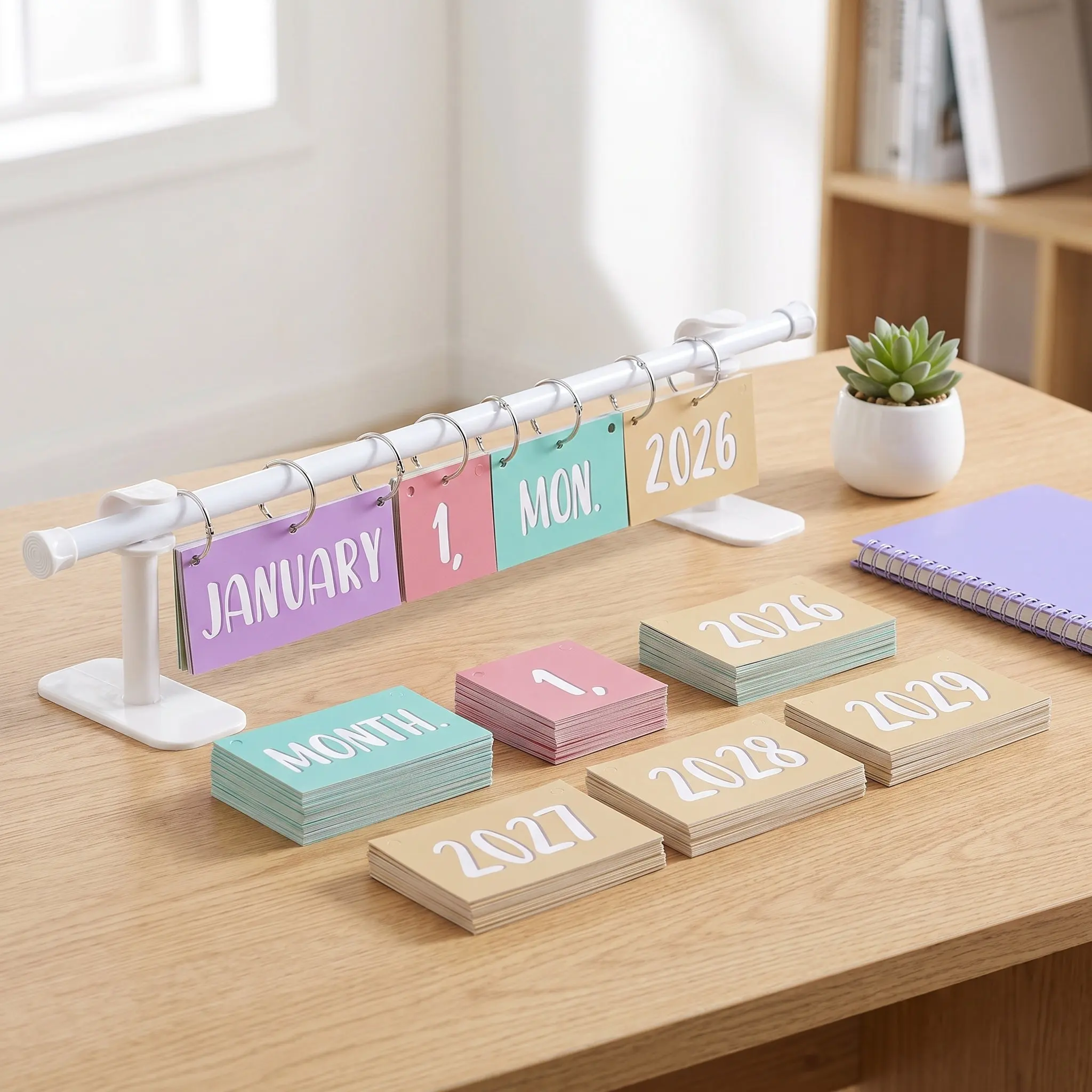 1Set Calendar Bulletin Board Set Organizer For Classroom Wall Decor Academic Year Wall Calendar Boho 2026-2029