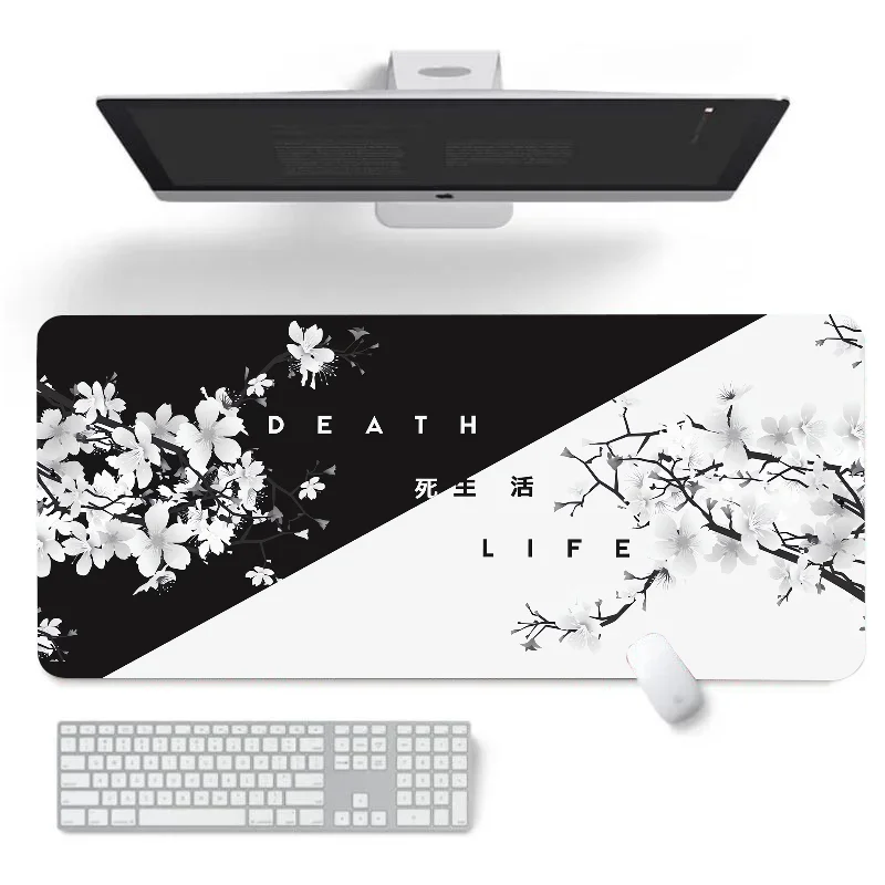 Mouse Pad Gaming Accessories Cherry Blossoms Mousepad Gamer Cabinet Desk Mat Pc Setup Accessories Keyboard Extended Offices XXL image 4