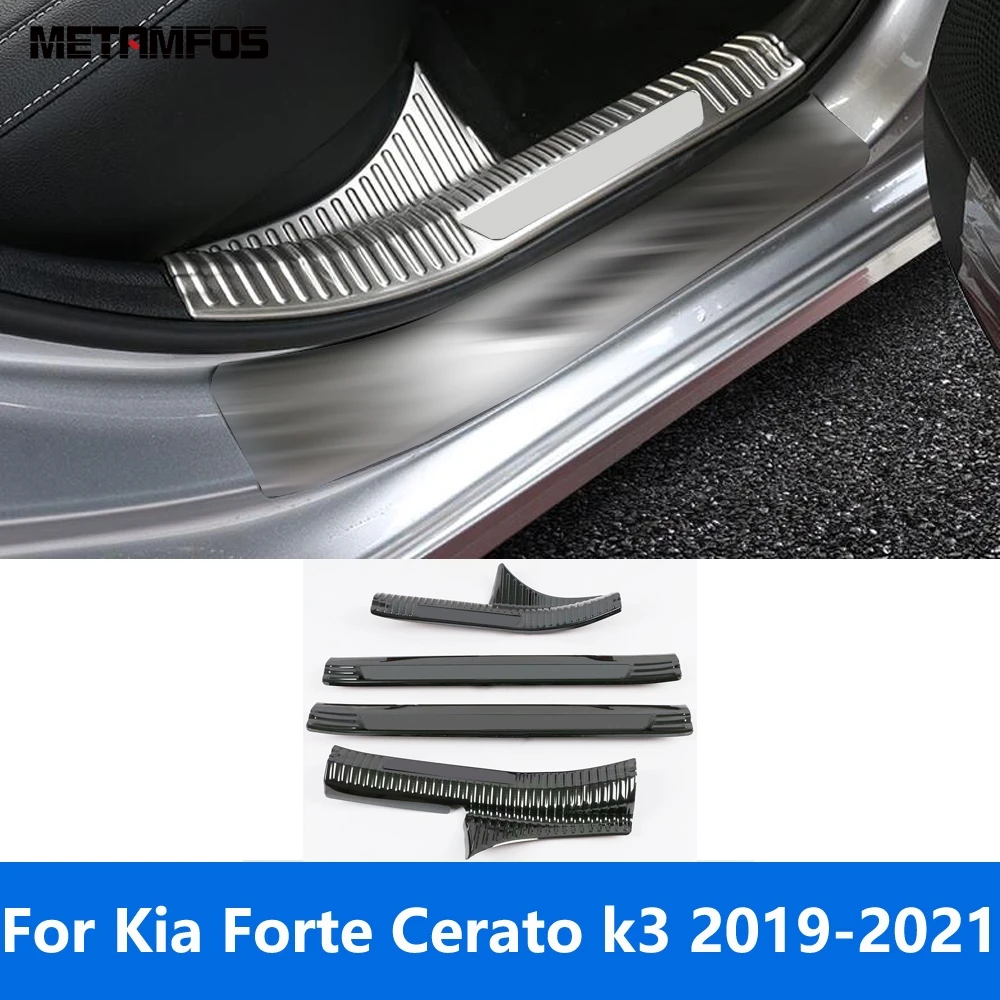 

For Kia Forte Cerato k3 2019 2020 2021 Interior Door Sill Scuff Plate Welcome Pedal Entry Guard Plate Accessories Car Styling