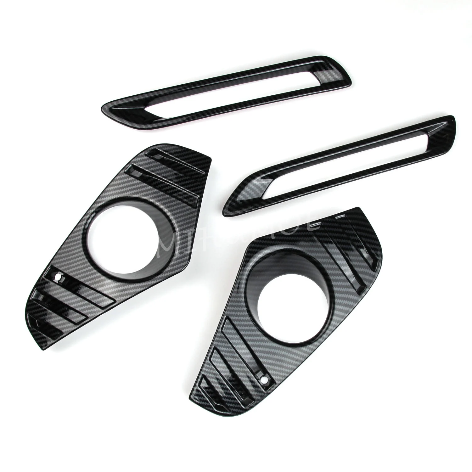 

Для Toyota RAV4 2019 2020 2021: Накладки на передние и задние противотуманные фары из карбона, декоративные элементы бампера