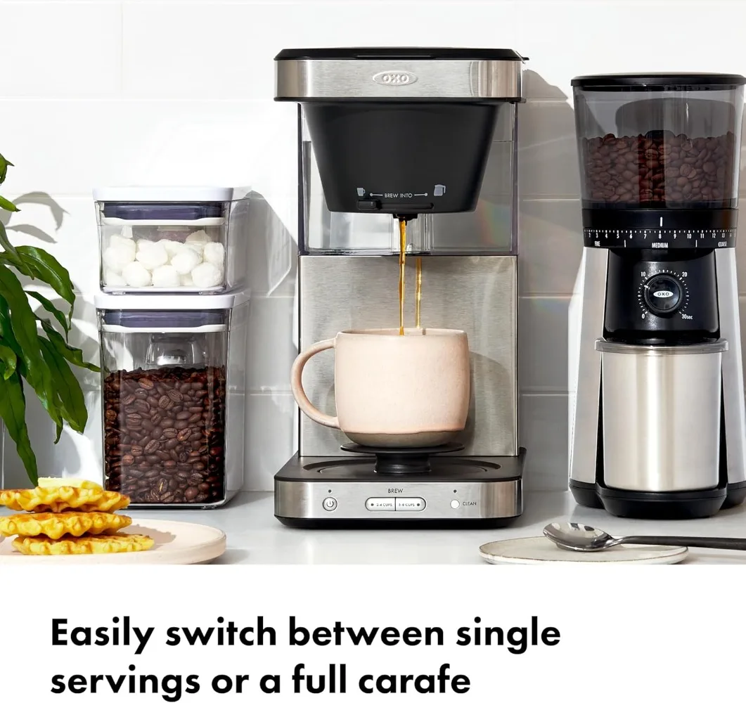 ماكينة صنع القهوة أوكسو برو 8 أكواب، ستانلس ستيل، أسود