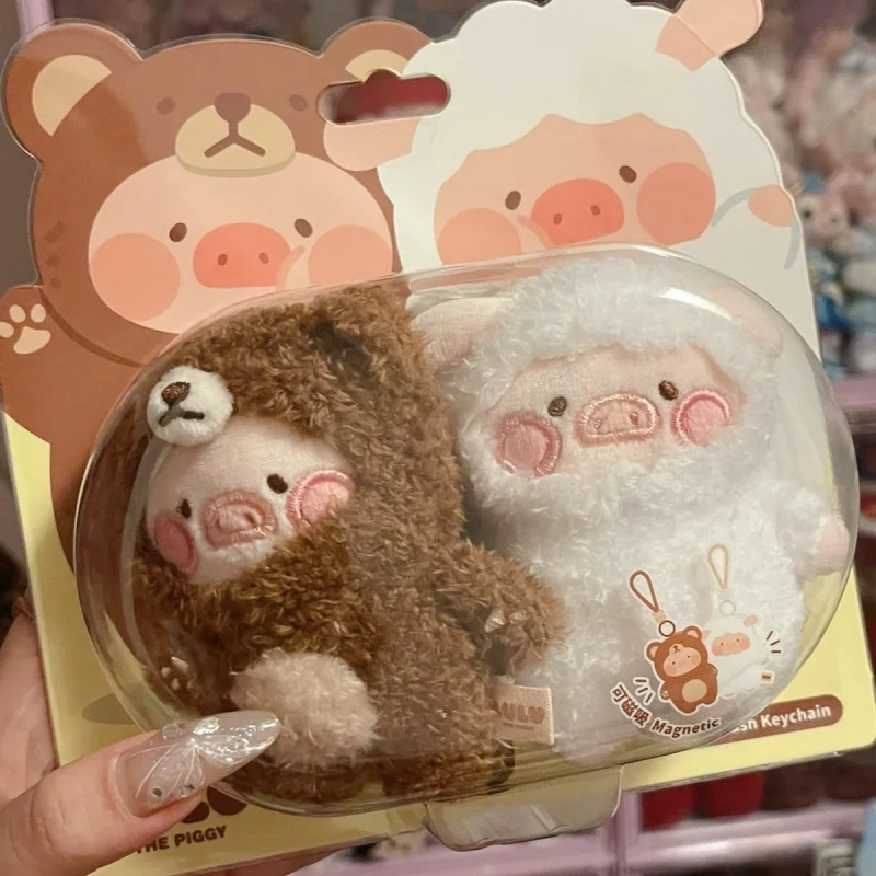 

Genuine Lulu Model The Piggy Cross Dressing Series Peripheral Magnetic Pig Bear Pig Sheep Pendant Figure Kawaii'S Birthday Gift