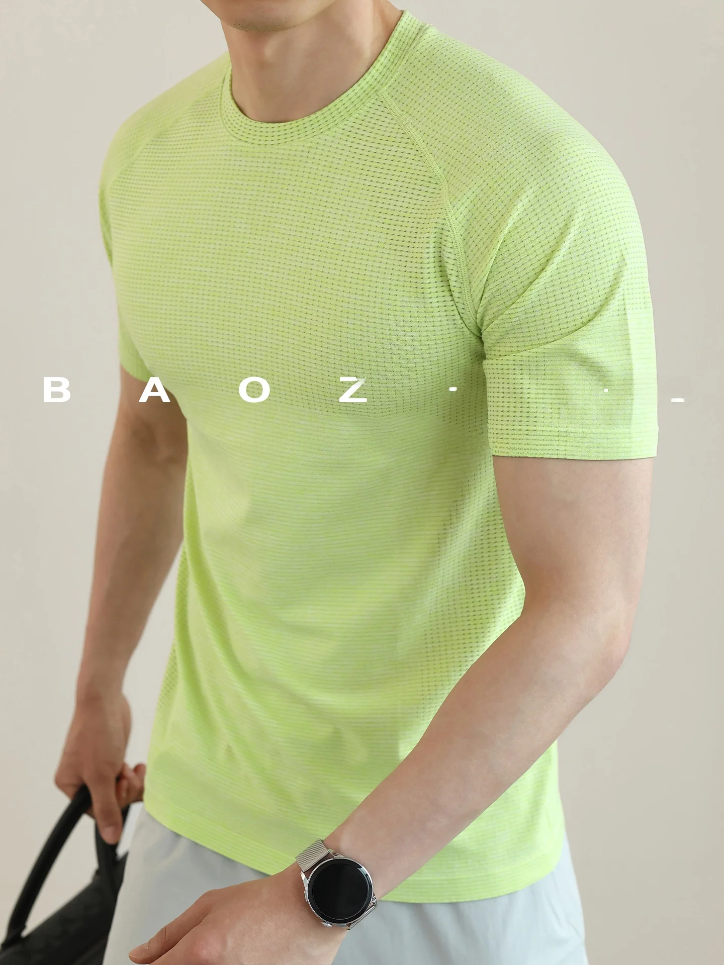 

Мужская футболка из трикотажной ткани Qui Dry Sl, впитывающая пот, для тренировок, дышащая, ультралегкая, летняя, спортивная.