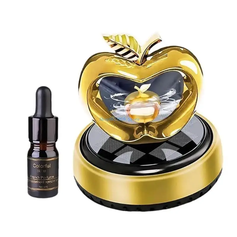 T3LF ソーラーカーフレグランスオーナメント ハート型太陽エネルギー車の香りディフューザー装飾用ダッシュボードフレグランス