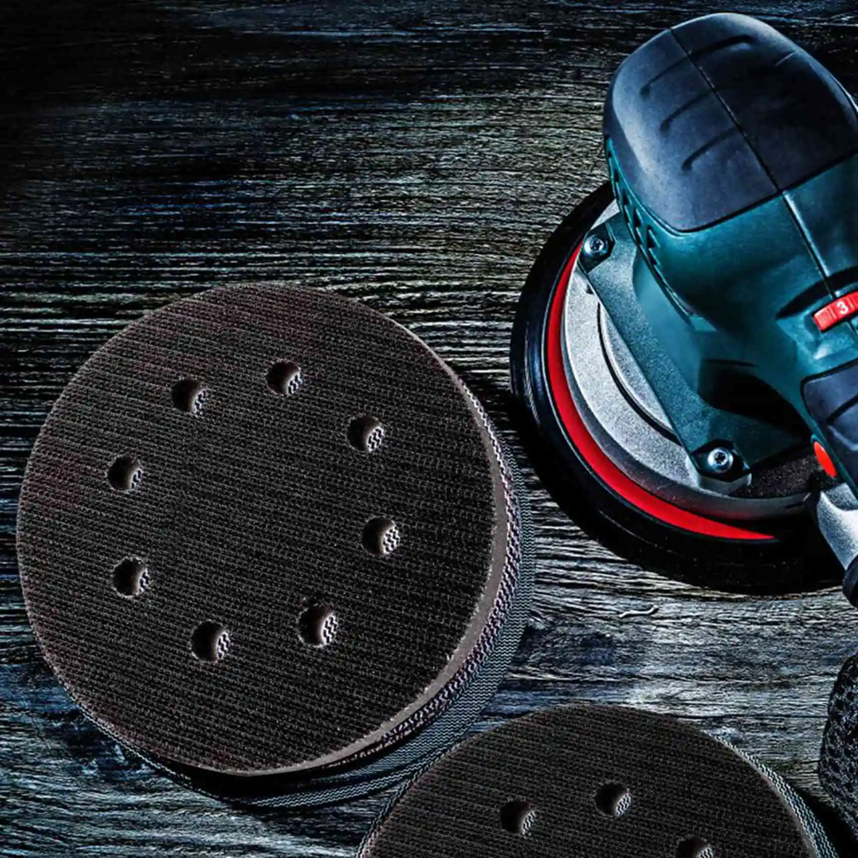 

ABUF-20 Pack Soft Density Interface Pads 5 Inch 8 Holes Hook And Loop Sponge Cushion Buffer Backing Pad Foam Interface Pads