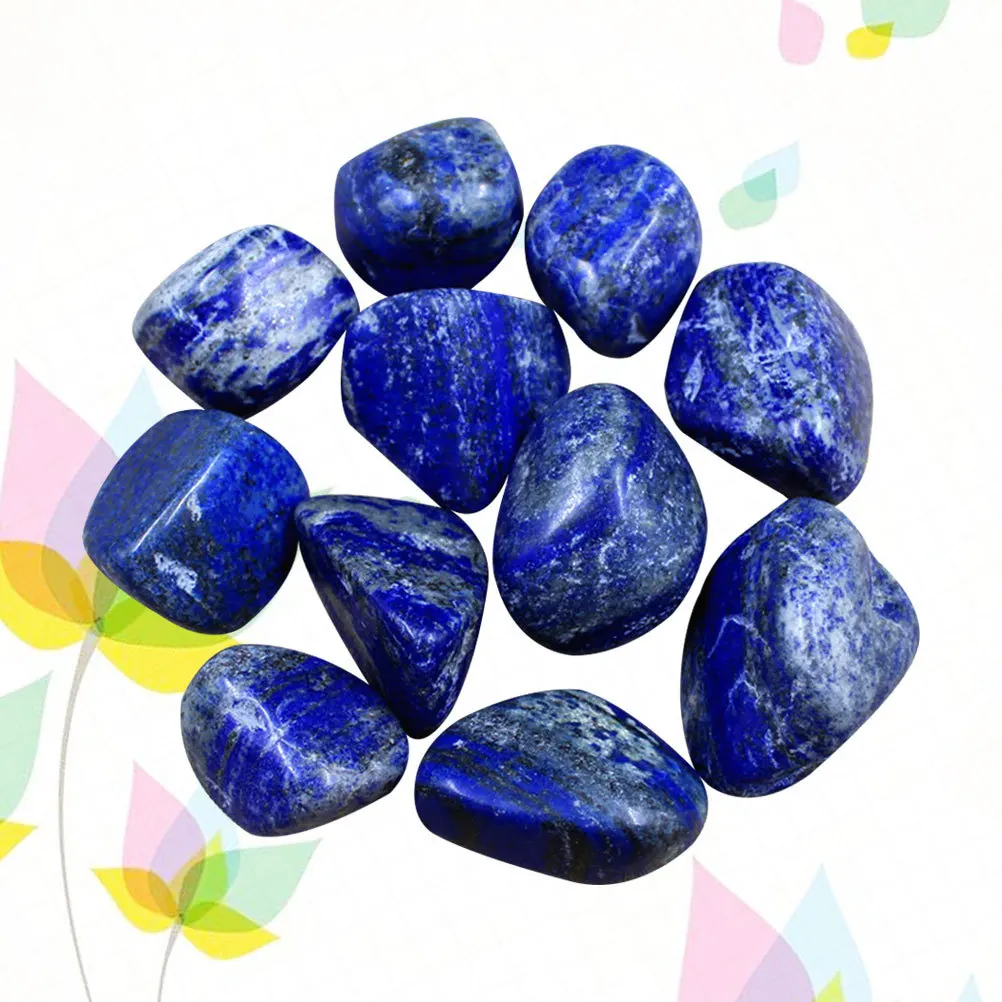 

10pcs Natural Lapis Stones Polished Crystal Decor Ornaments For Home Office Fish Tank Decoration Gift Resin Stones
