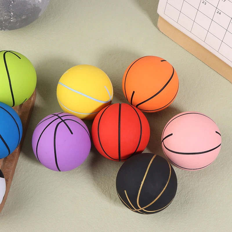 6 ซม.กีฬากลางแจ้ง Bouncy Ball ยืดหยุ่นสูงมินิยางบาสเกตบอลฟุตบอล Decompression Hollow Elastic Ball ของเล่นเด็ก