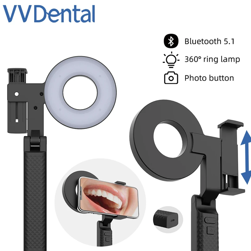 

VVDental Dental Photography Flash Light Dentistry Photo Fill Light 18 LED Dentist Lighting for Surgical Treatment Brightness Twi