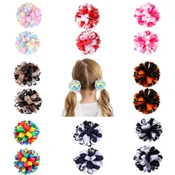 2PC Hair Clips for Girls Ribbon Ball Flower Clips Baby Girls Hair Accessories Hair Clip Headwear Ideal Gift for Girls