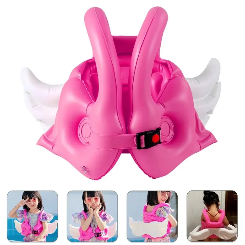 2-8 Age Childs Saving Vest Angel Wings Vest Kids Inflatable Buoyancy Learn To Swim Boating Drift Safety Accessories Life Jacket