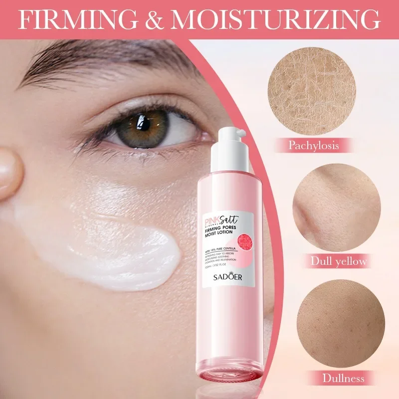 Loción hidratante para el cuidado de la piel con sal rosa del Himalaya