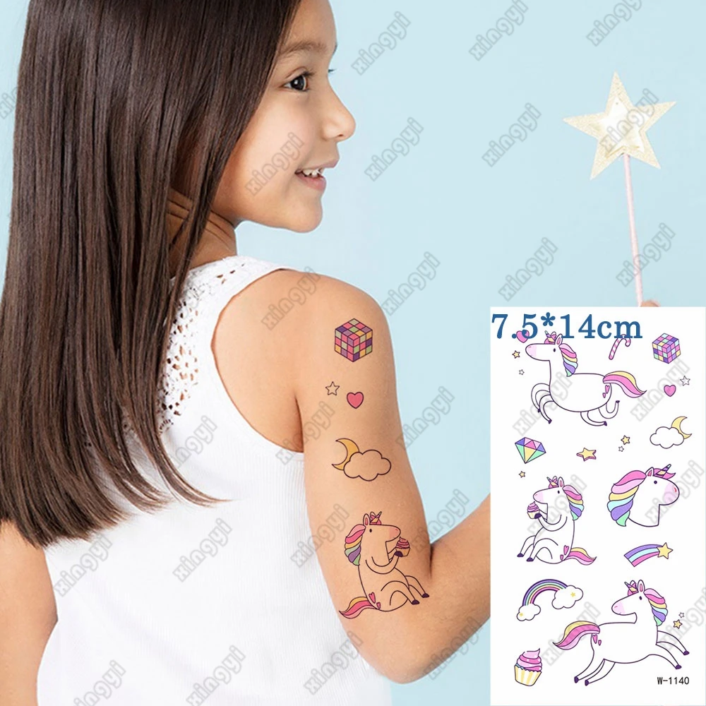 Cartoon Animal Waterproof Temporary Tattoo Sticker Whale Starfish Octopus Goldfish Turtle Flash Tatoo Fake Tatto Kids Women Men