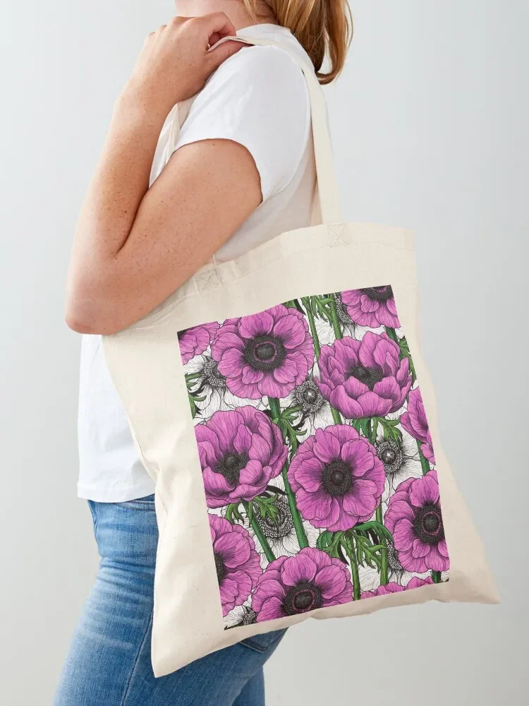 

Pink anemone garden Tote Bag tote bags men shopper bag women canvas shopping bag eco folding