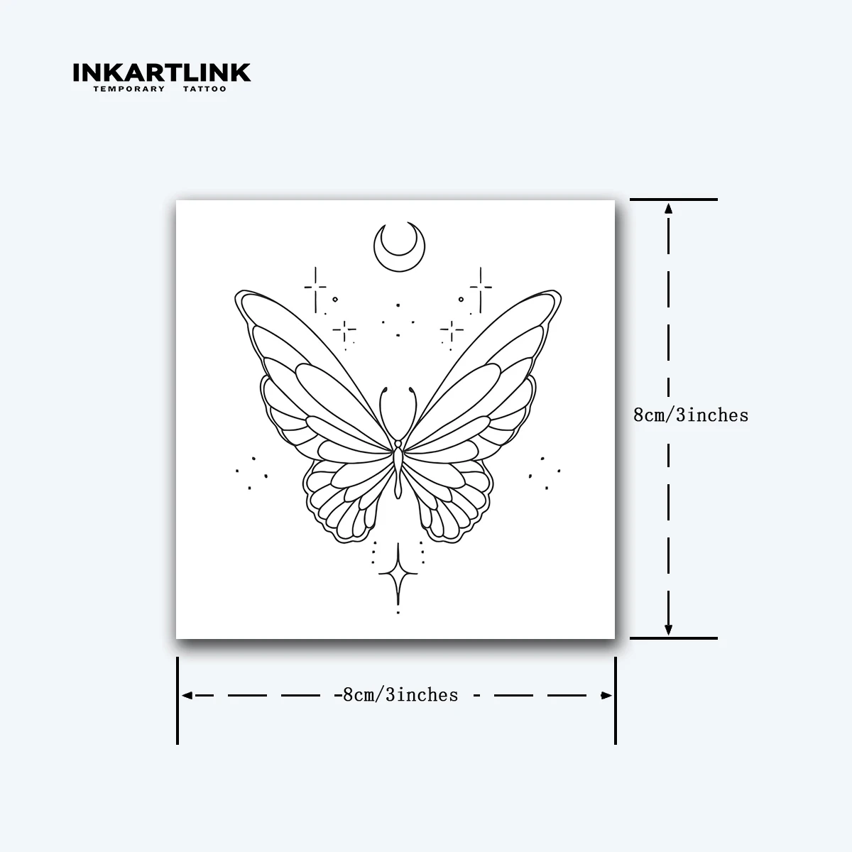 Butterfly temporary tattoo sticker, waterproof magic tattoo, lasts to 15 days fake tattoo, semi permanent tattoo