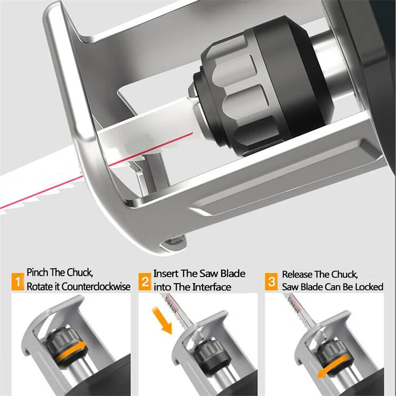 18V 3000 RPM/Min Cordless Electric Reciprocating Saw Portable Metal Wood Cutting Machine Tool Variable Speed For Makita Battery