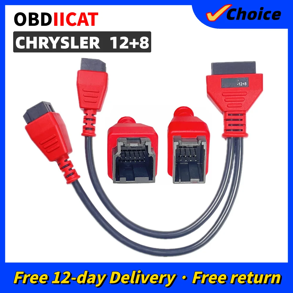 OBDIICAT C-hry-sler Programming Cable 12+8 Connector Autel DS808 Maxisys MS905 906 908 PRO ELITE 12+8 Adapter Cable