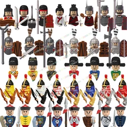 Chinese Ancient Figures Building Blocks Qing Ming Dynasty Emperor Officials Soldiers Generals Terra Cotta Weapons Bricks Toys