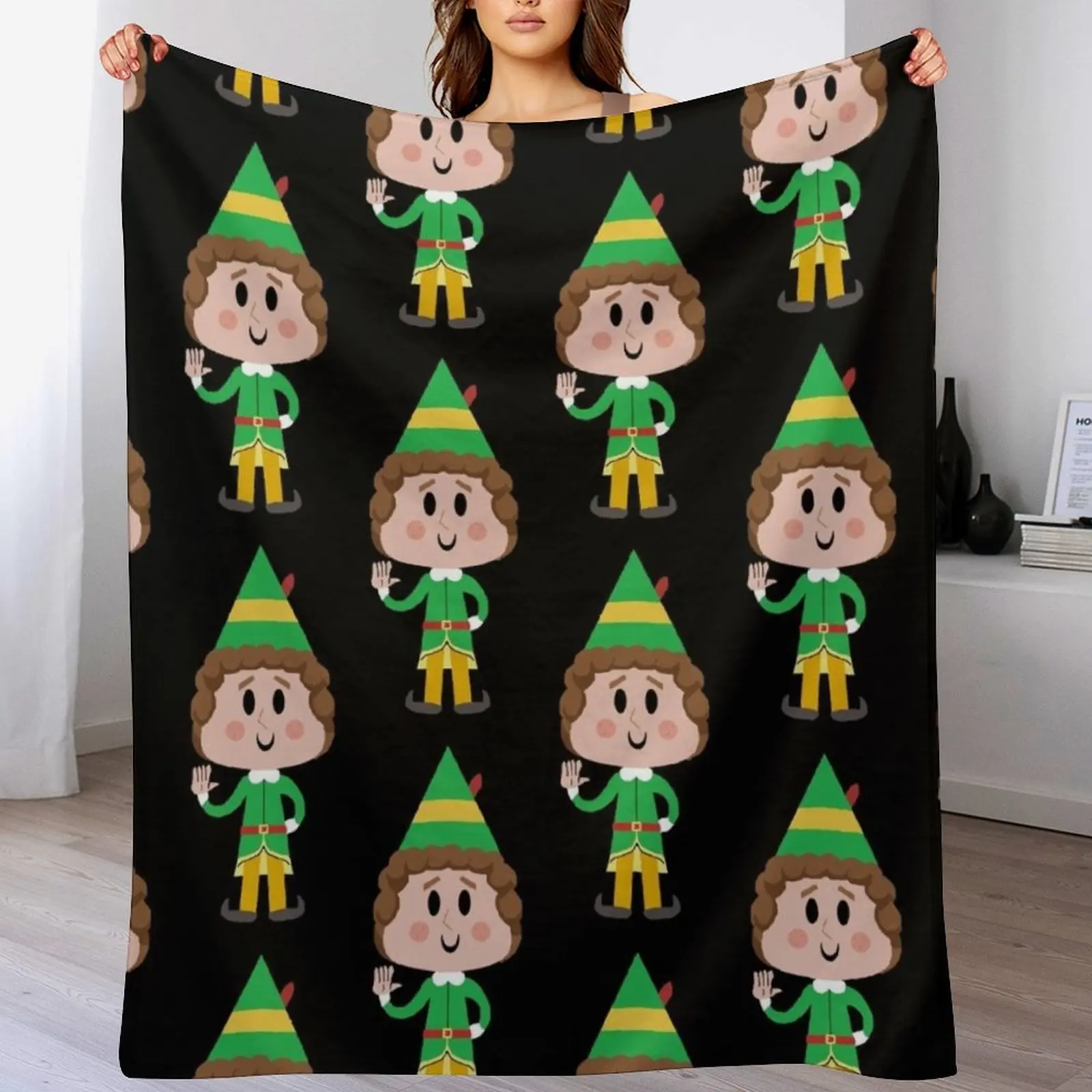 

buddy the elf Throw Blanket Cute Personalized Gift Heavy Nap Blankets