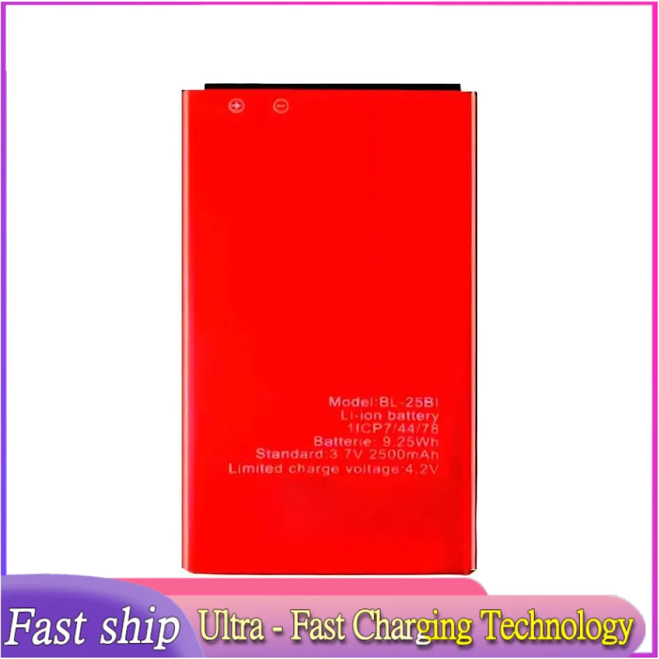 

BL-25BI для Itel IT-5606 IT5616 Maxfone V12 аккумулятор мобильного телефона безопасный надежный источник питания 2500 мАч