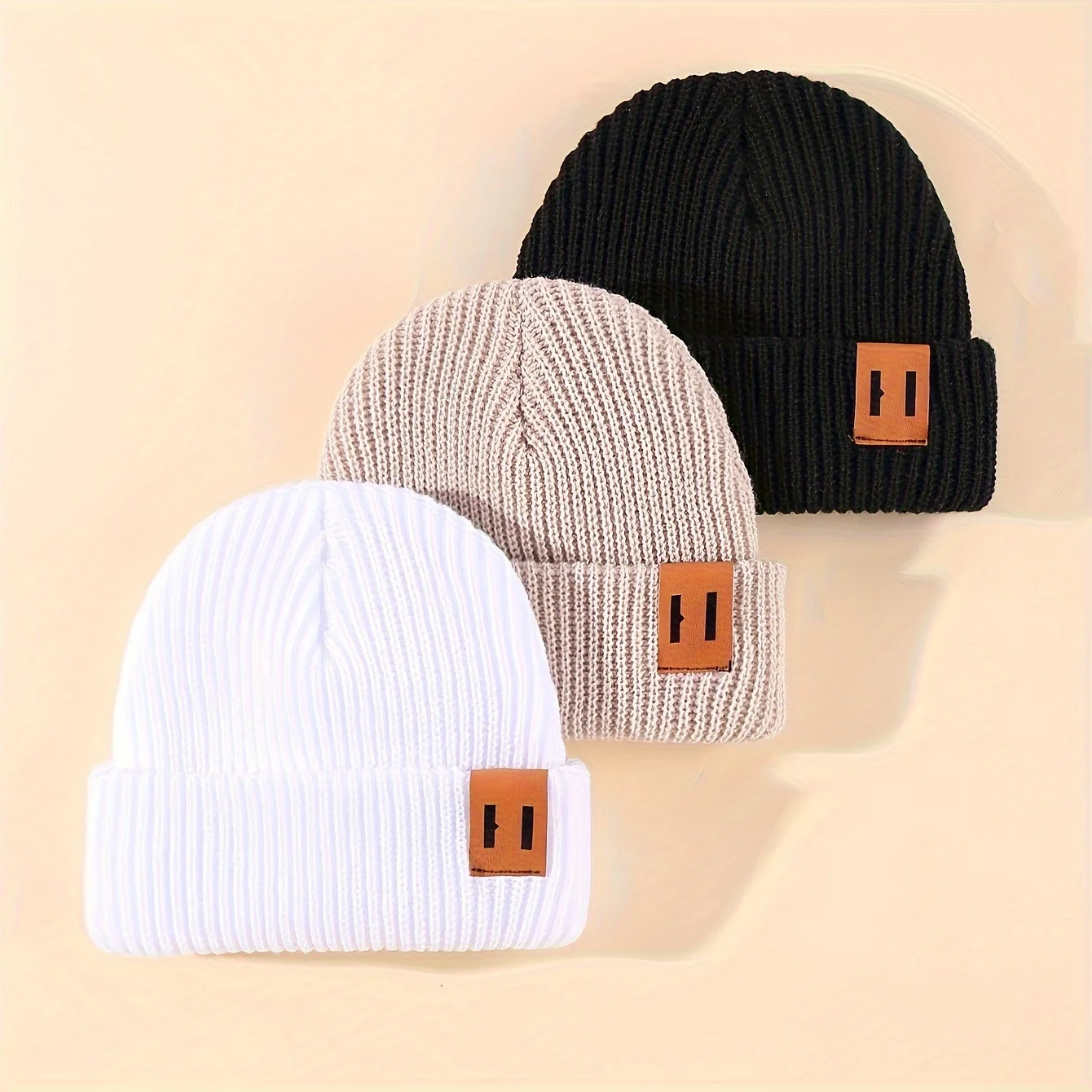 1/2/3 Pcs Knitted winter baby Hats for kids Keep Newborn Infant Beanies for Boys Girls  baby accessories newborn