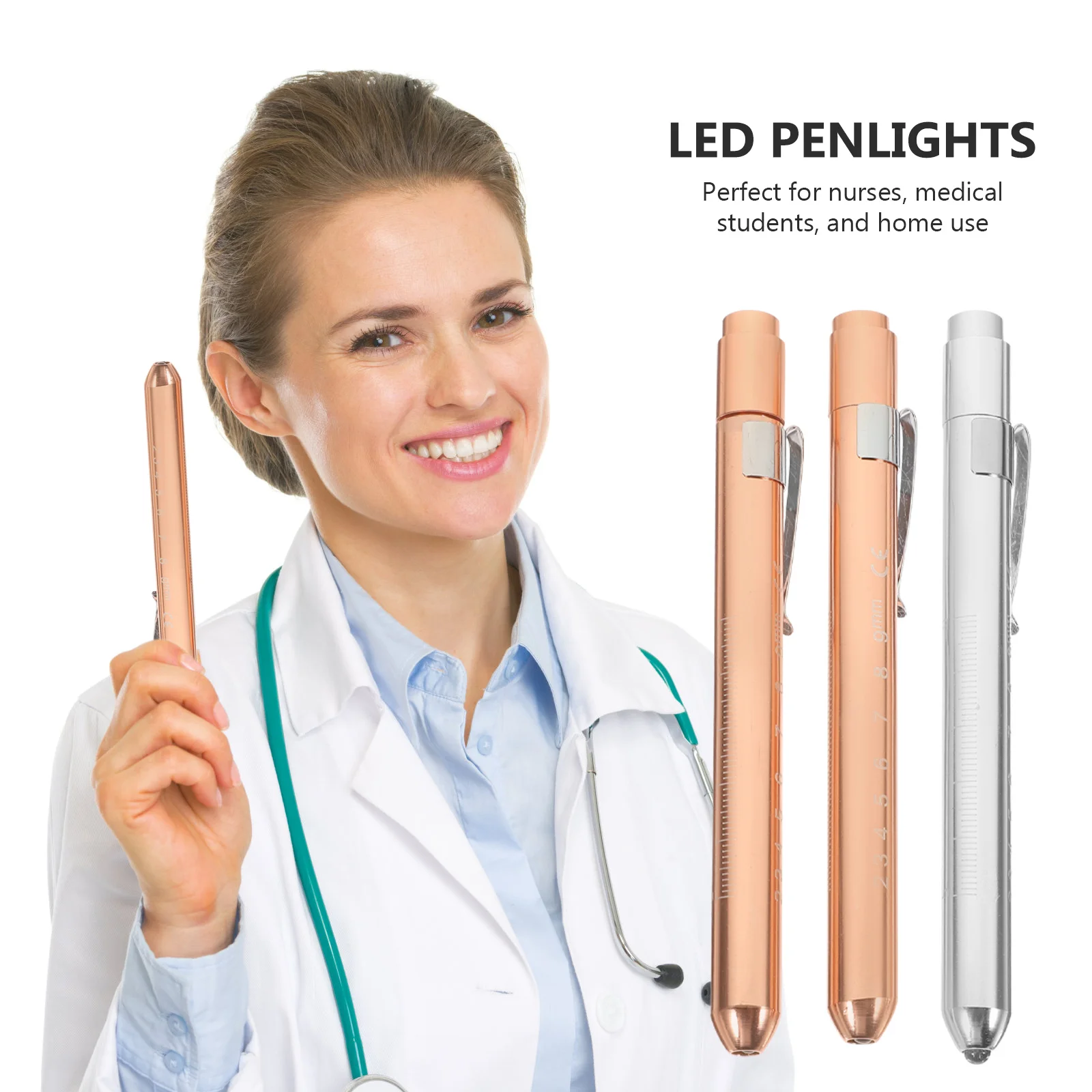 

3Pcs Nurse LED Random Color Warm White Light Reusable Diagnostic Clip Activated Medical Student Home Use