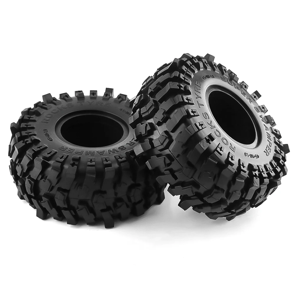 

118*45mm 4PCS 1.9" Rubber Mud Wheel Tires for 1:10 RC Crawler Car Axial SCX10 SCX10 III AXI03007 TRX4 Redcat Gen8 RC4WD D90 cc01