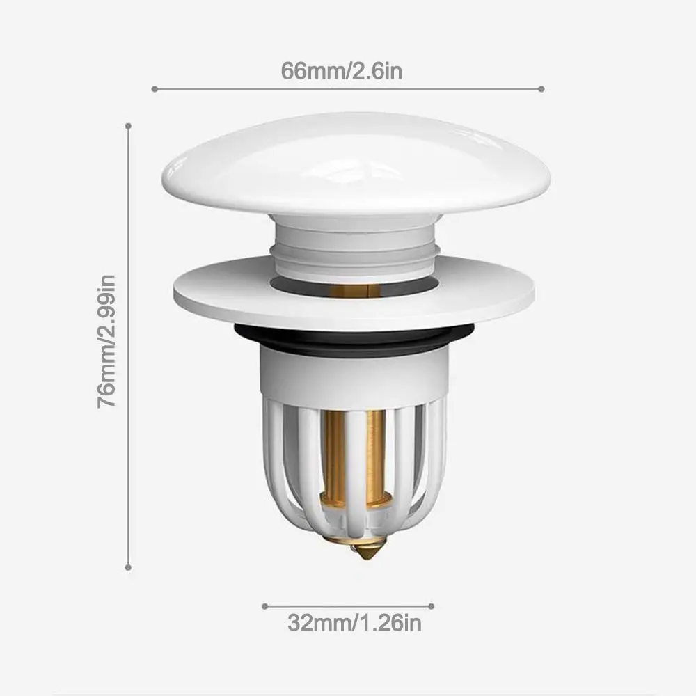 Pop-up Design Rebound Drain Plug Anti-clogging Function Easy To Use Press Basin Press Filter Element Hair Catcher